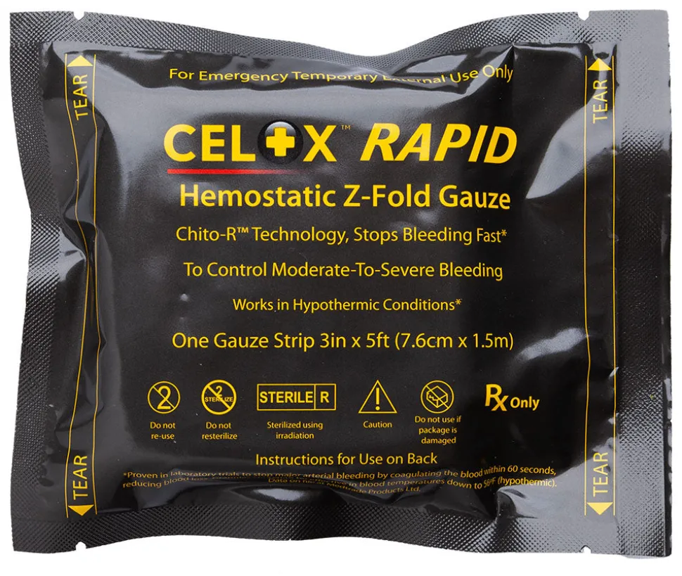 Celox Rapid 150 cm Z-Fold hemostaattiside