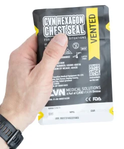 CVN Hexagon Chest Seal venttiilillinen ilmarintasidos, 2-Pack