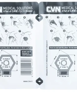 CVN Hexagon Chest Seal venttiilillinen ilmarintasidos, 2-Pack