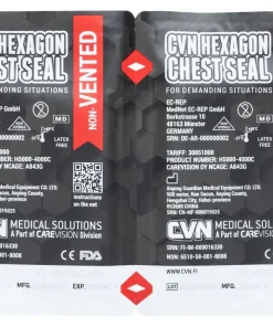CVN Hexagon Chest Seal venttiilitön ilmarintasidos, 2-Pack