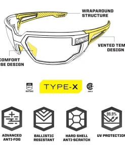Mechanix Tactical Type-X ballistiset suojalasit