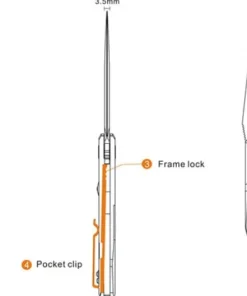 Ruike P135 taittoveitsi