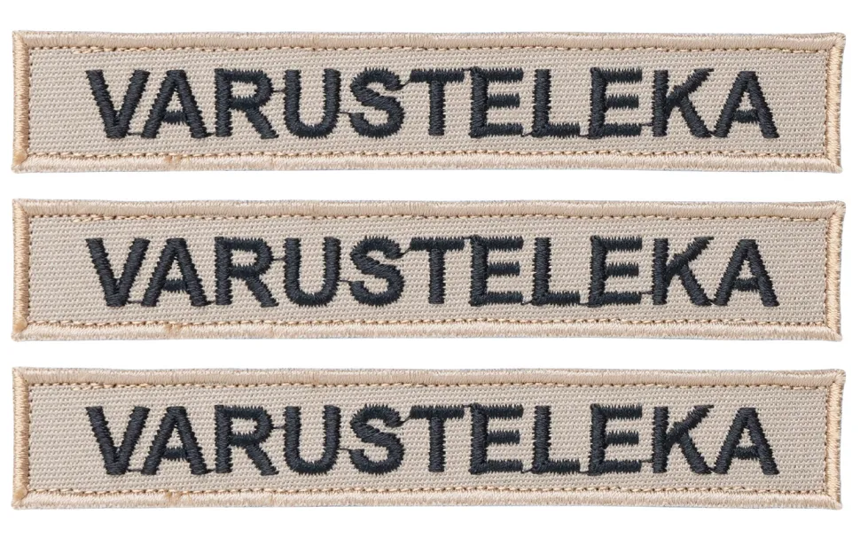 Varusteleka M05 nimilappu omalla tekstillä, 3-Pack