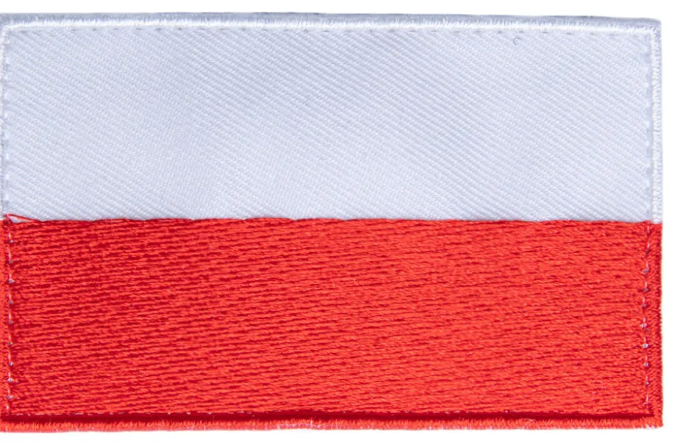 Varusteleka Puolan hihalippu, 77 x 47 mm