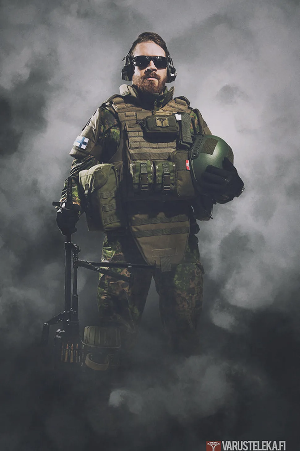 Varusteleka Suomen hihalippu, 77 x 47 mm