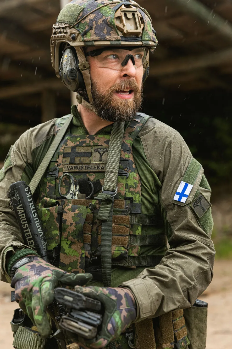 Varusteleka Suomen hihalippu, 77 x 47 mm